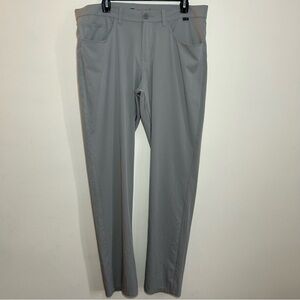Travis Mathew Men's Golf Pants Size 34x31 Gray Chino Performance Lightweight